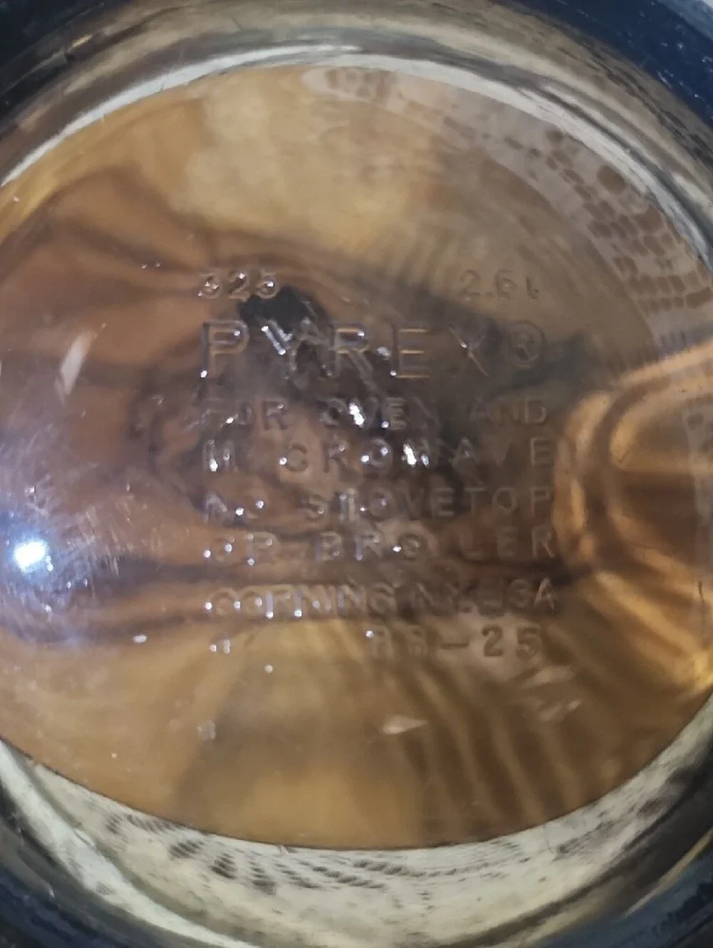 Pyrex amber toned
